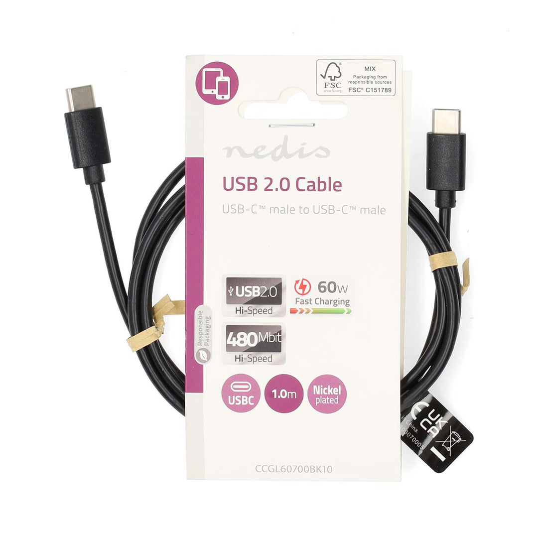 USB-C til USB-C Kabel (2 meter)