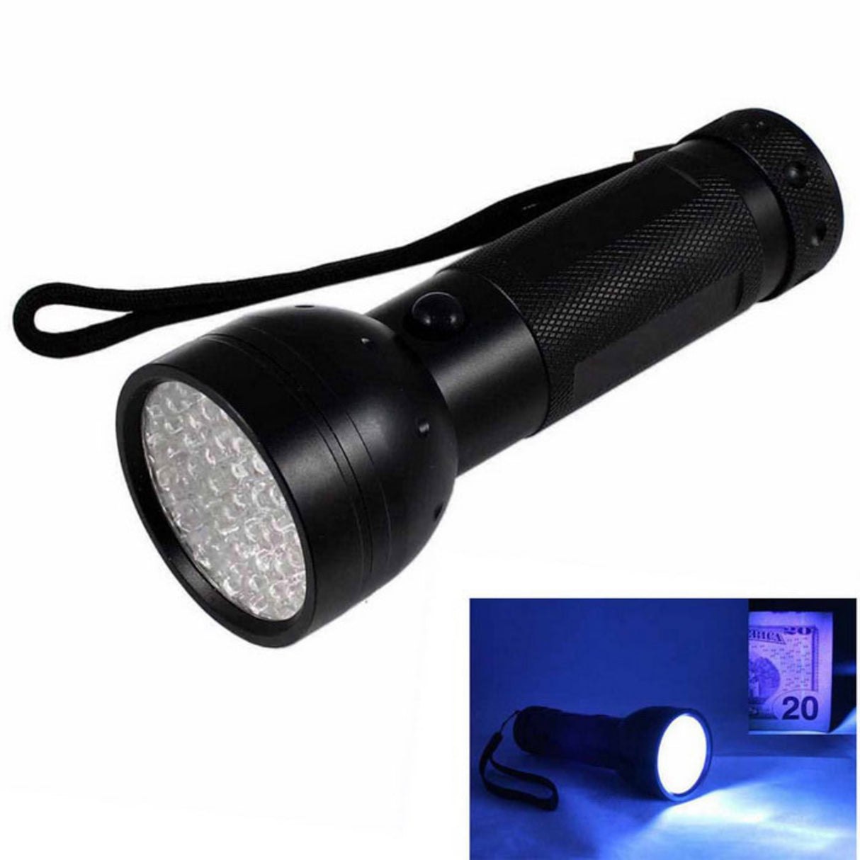 UV Lommelygte m. 51 LED dioder
