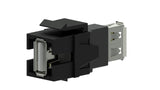Keystone adapter usb 2.0a til usb 2.0a, Sort