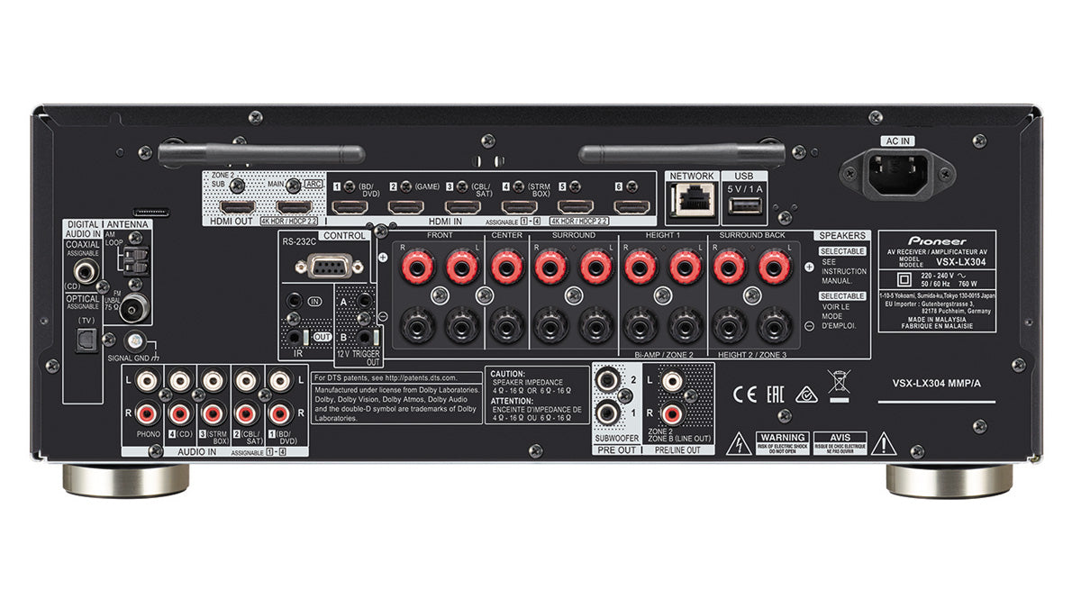 Pioneer VSX-LX305 9.2 kanal Receiver (Sort, 9x185W)