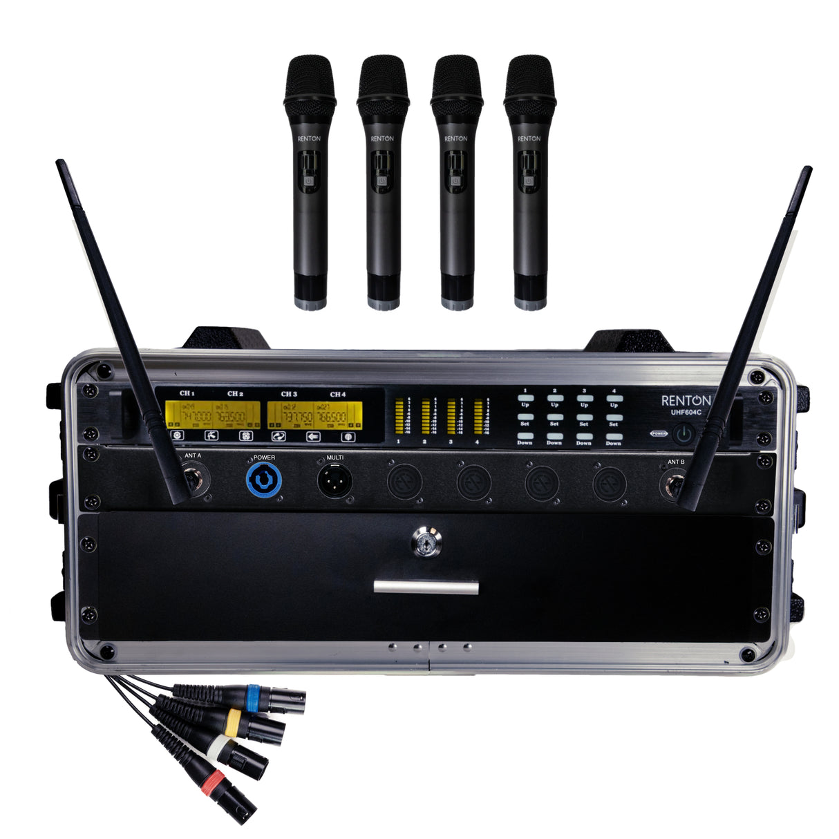 Renton Rack Trådløst System (4 Håndholdt)
