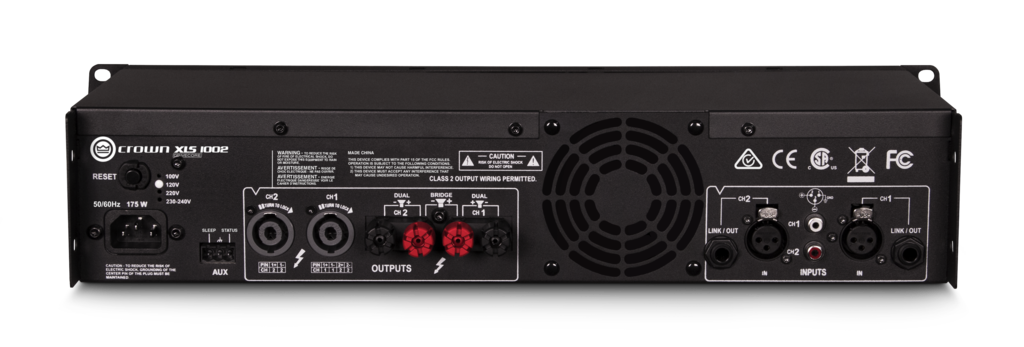 Crown XLS1002 - 2-kanals forstærker 2x350W @ 4Ω med DSP