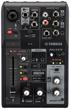 Yamaha AG03 MkII - Live Streaming Mixer (Sort)