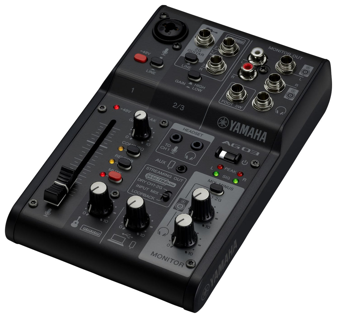 Yamaha AG03 MkII - Live Streaming Mixer (Sort)