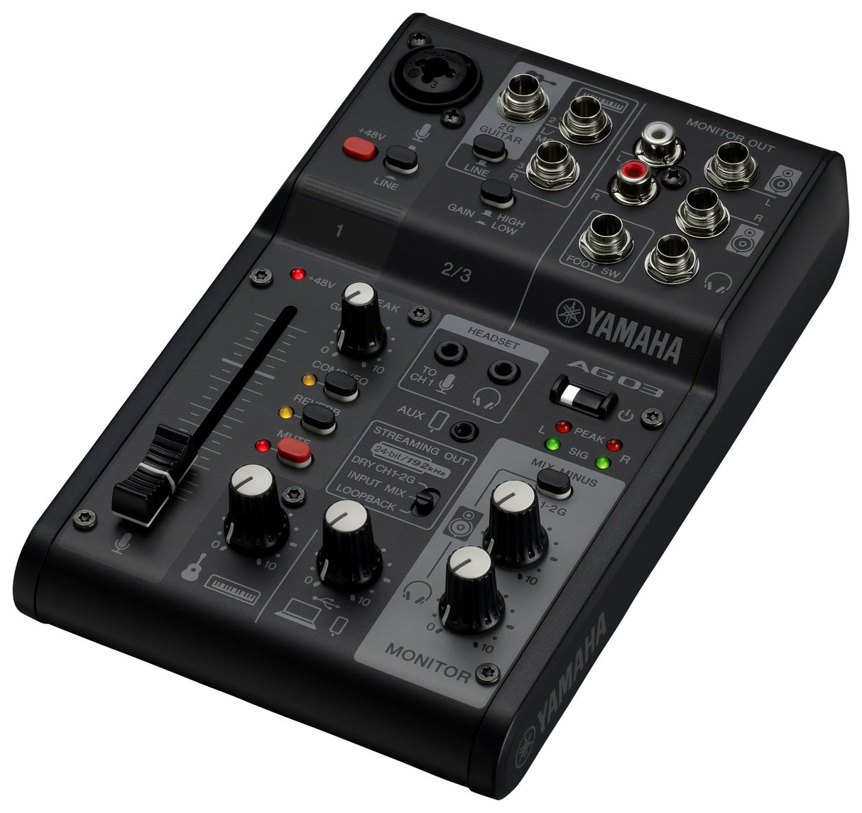 Yamaha AG03 MkII Live Streaming Mixer (Sort)