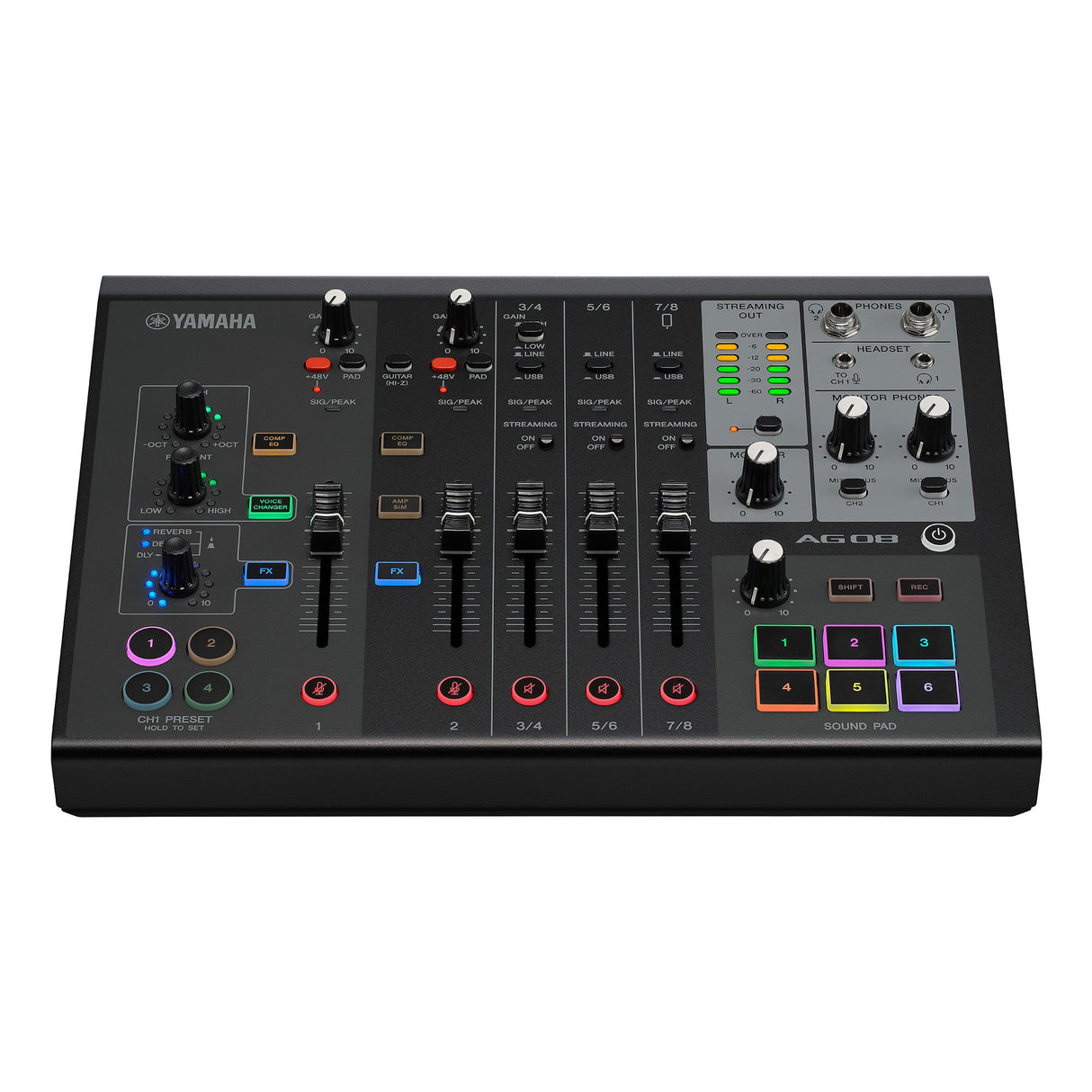 Yamaha AG08 Live Streaming Mixer (Sort)