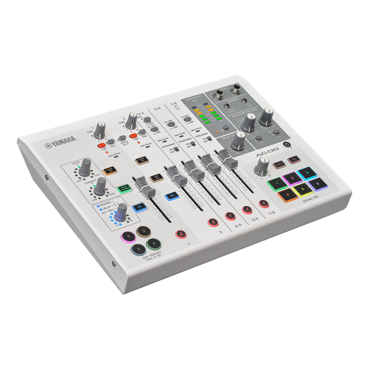 Yamaha AG08 Live Streaming Mixer (Hvid)