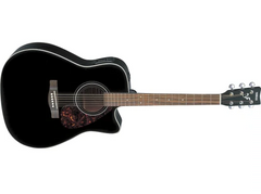 Yamaha FX370C Elektronisk Akustisk Guitar (Sort)