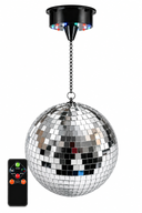 Light4Me Spejlkugle 30 cm med LED, Motor og Fjernbetjening