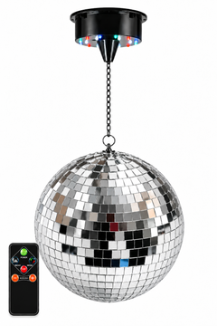 Light4Me Spejlkugle 40 cm med LED, Motor og Fjernbetjening