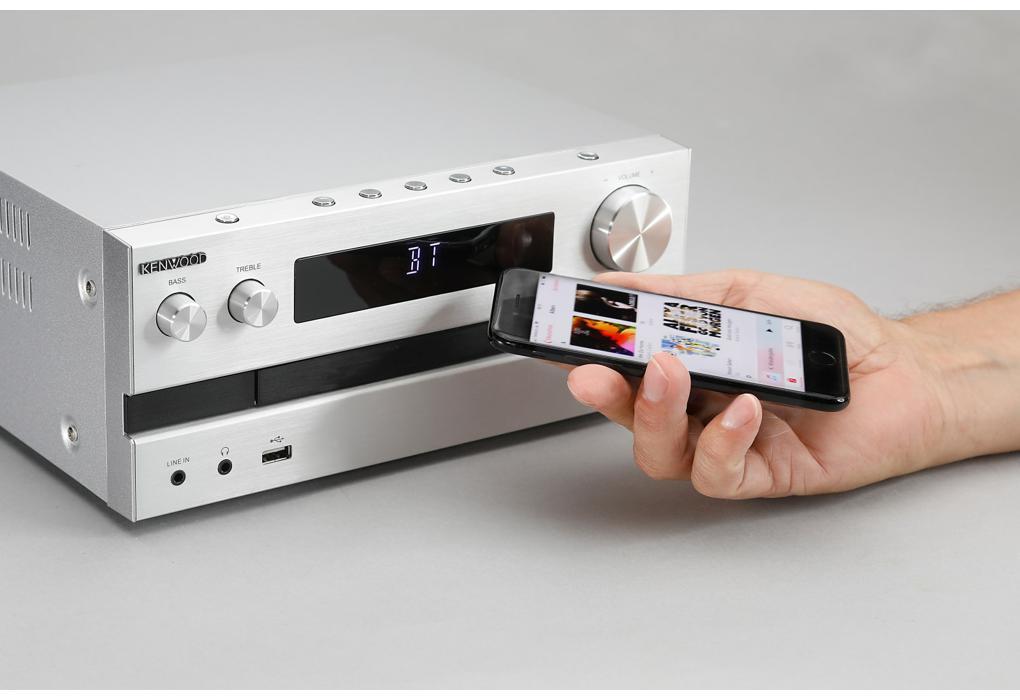 Kenwood M-918DAB - Minianlæg med Bluetooth og DAB, Sølv