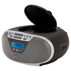 AIWA CDT-200 Boombox – CD, Bluetooth, USB & FM-radio, sølv