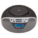 AIWA CDT-200 Boombox – CD, Bluetooth, USB & FM-radio, sølv