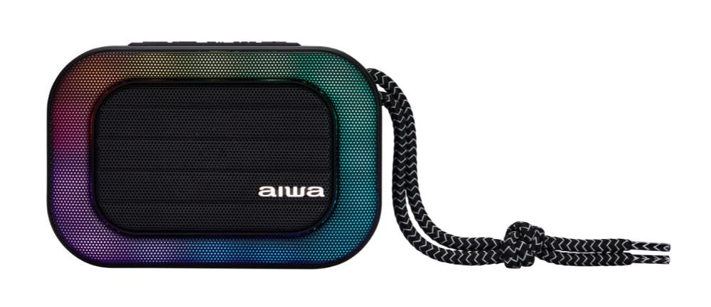 AIWA SPB-160 – Portable Bluetooth Speaker med RGB-lys, Sort