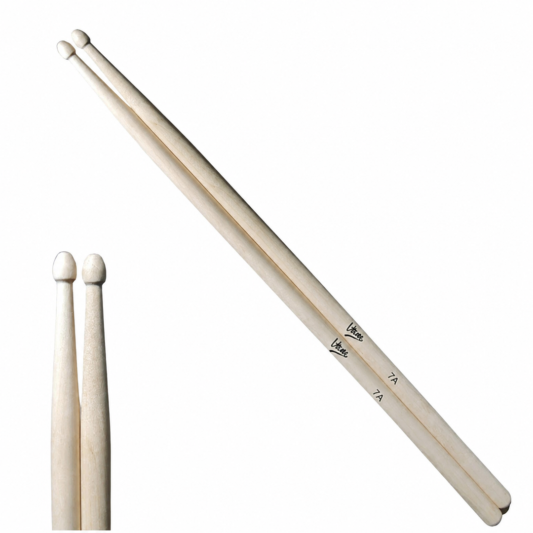 V-Tone DS-7A trommestikker i ahorn – natur, letvægt (2 stk.)