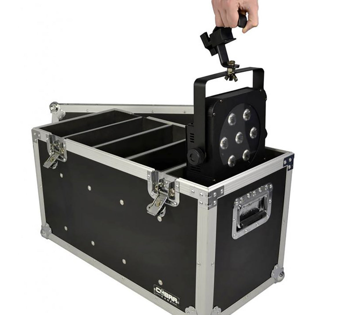 Cobra LED Par Flightcase m. 5 rum