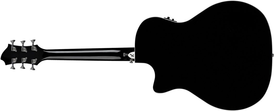 Hagstrom Siljan II Grand Auditorium Western Guitar (Sort)