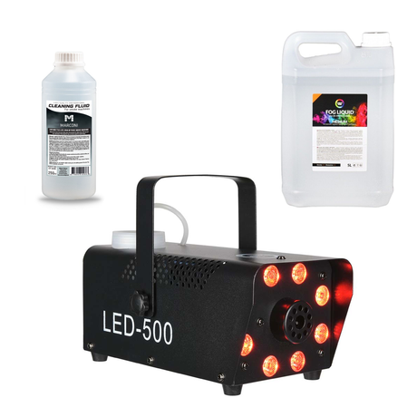 Light4Me Fog 500 LED Røgmaskine 500W med LED Bundle