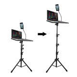 Laptop- og projektorstativ med smartphoneholder