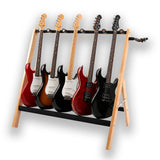 DNA GS5 Guitarstativ til 5 Guitarer - Foldbart Stativ i Bøgetræ