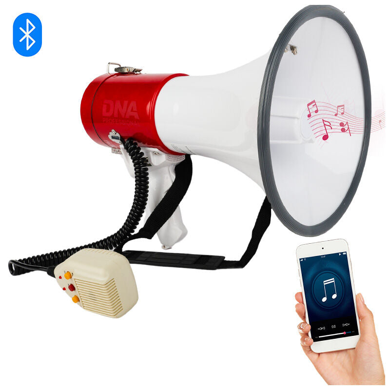 DNA MEGA2 Megafon 50W med Bluetooth, USB, AUX & MicroSD