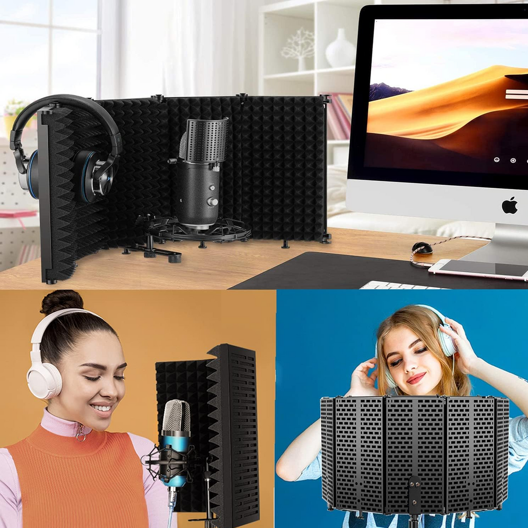 Mikrofon reflektionsfilter til studie og podcast