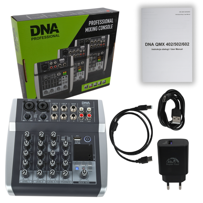 DNA QMX602 Lydmixer 6 Kanaler