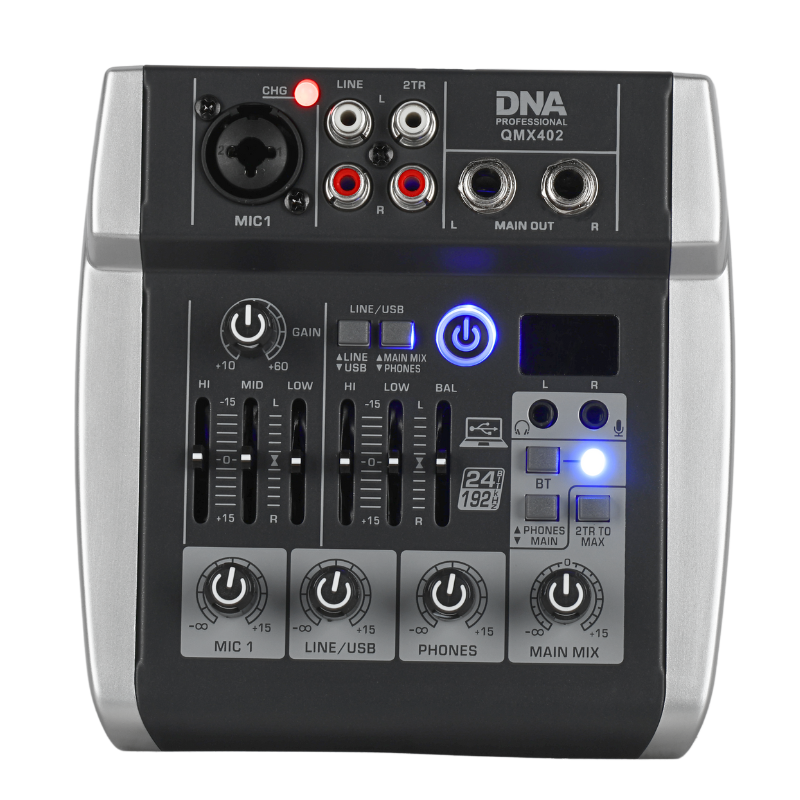 DNA QMX402 lydmixer 3 kanaler og Bluetooth