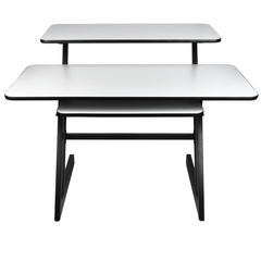 Studiebord med hylder og udtræk til keyboard (120 cm)
