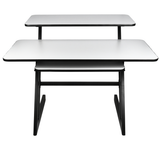 Studiebord med hylder og udtræk til keyboard (120 cm)
