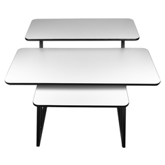 Studiebord med hylder og udtræk til keyboard (120 cm)