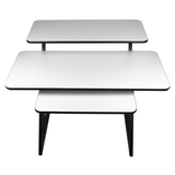 Studiebord med hylder og udtræk til keyboard (120 cm)