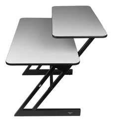 Studiebord med hylder og udtræk til keyboard (120 cm)