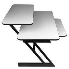 Studiebord med hylder og udtræk til keyboard (120 cm)