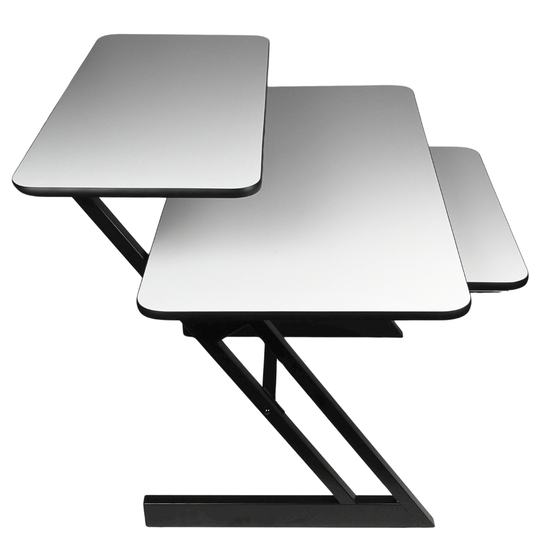 Studiebord med hylder og udtræk til keyboard (120 cm)