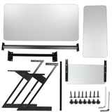 Studiebord med hylder og udtræk til keyboard (120 cm)