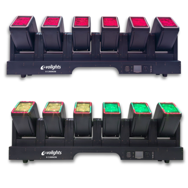 Evolights 6 Cannon Moving Bar 6x60W RGBW
