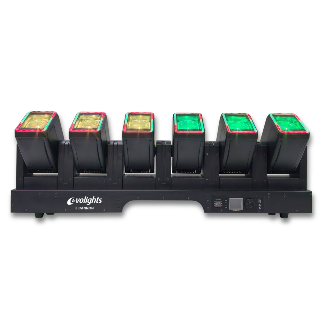Evolights 6 Cannon Moving Bar 6x60W RGBW