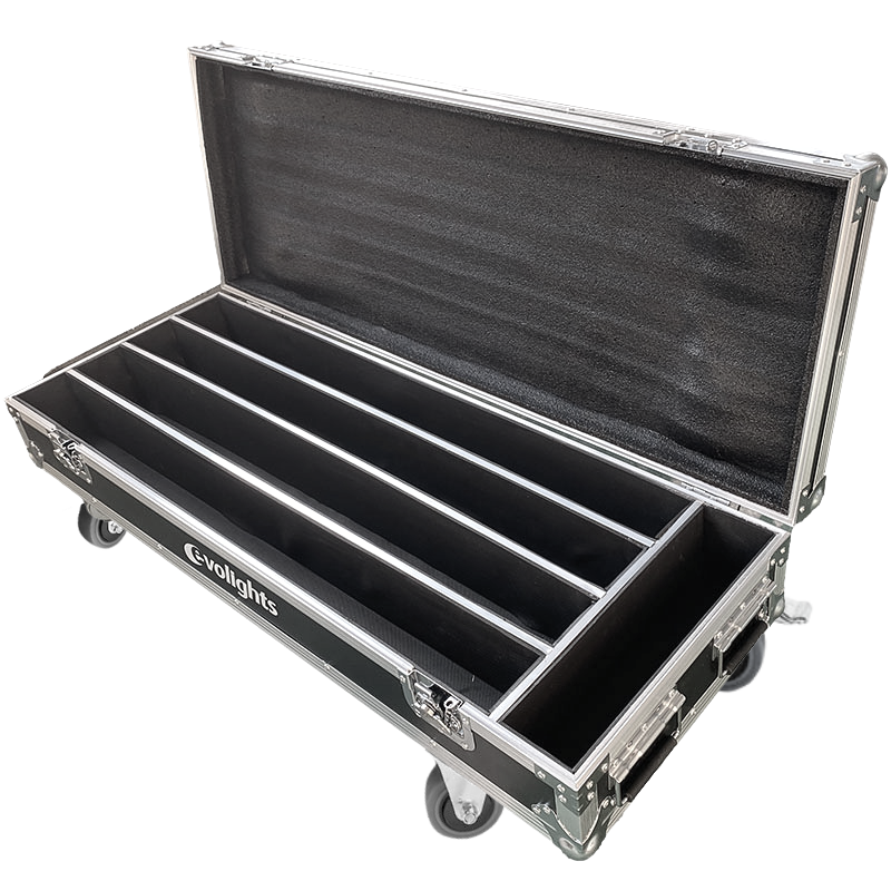 Flightcase til 4 x Evolights Glaze Bar