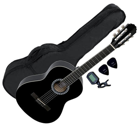 Spansk guitarpakke 4/4, sort