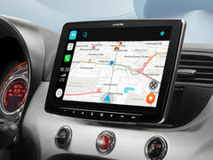 Apple Carplay, Android Auto i Fiat 500 Beige Interiør ( 2007-2015)