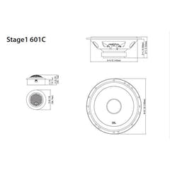 JBL Stage1 601C Bilhøjttalersæt (16cm)