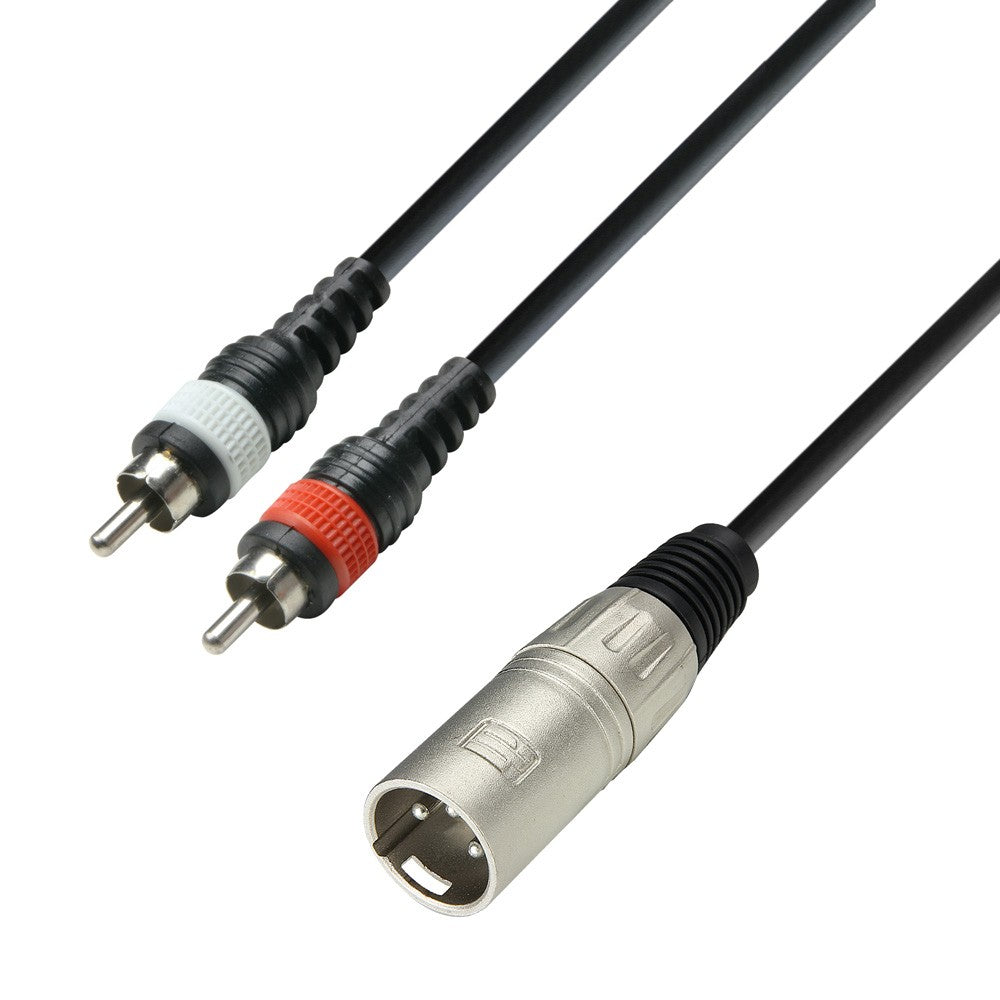 Adapter Kabel XLR Han til 2 x RCA Phono Han