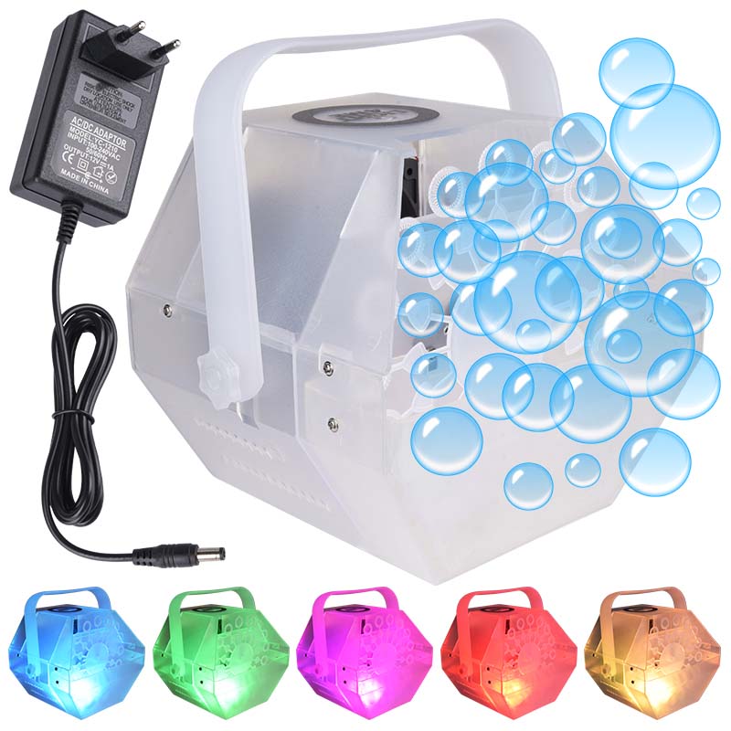 Light4Me Bubble LED Boblemaskine med flerfarvet LED Lys