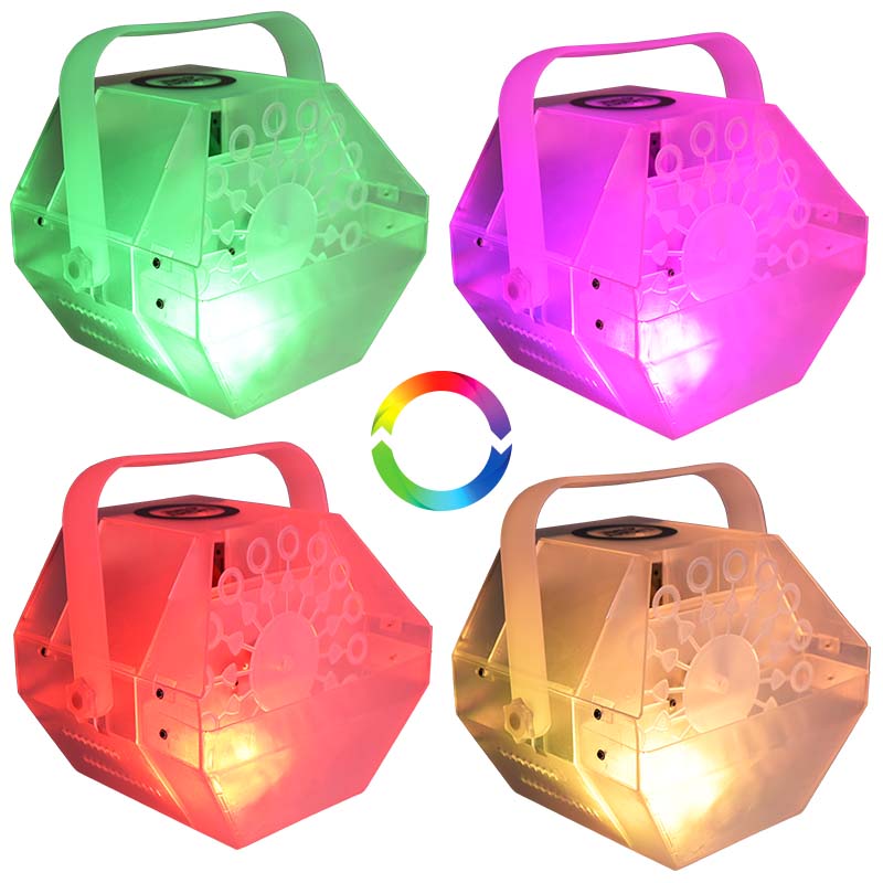 Light4Me Bubble LED Boblemaskine med flerfarvet LED Lys