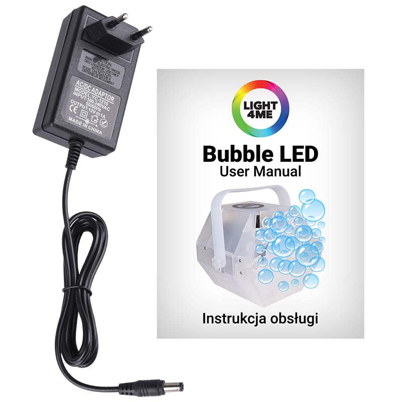 Light4Me Bubble LED Boblemaskine med flerfarvet LED Lys