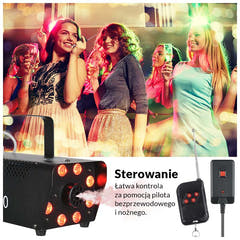 Light4Me Fog 500 LED Røgmaskine 500W med RGB LED Lys