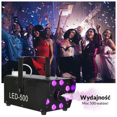 Light4Me Fog 500 LED Røgmaskine 500W med RGB LED Lys
