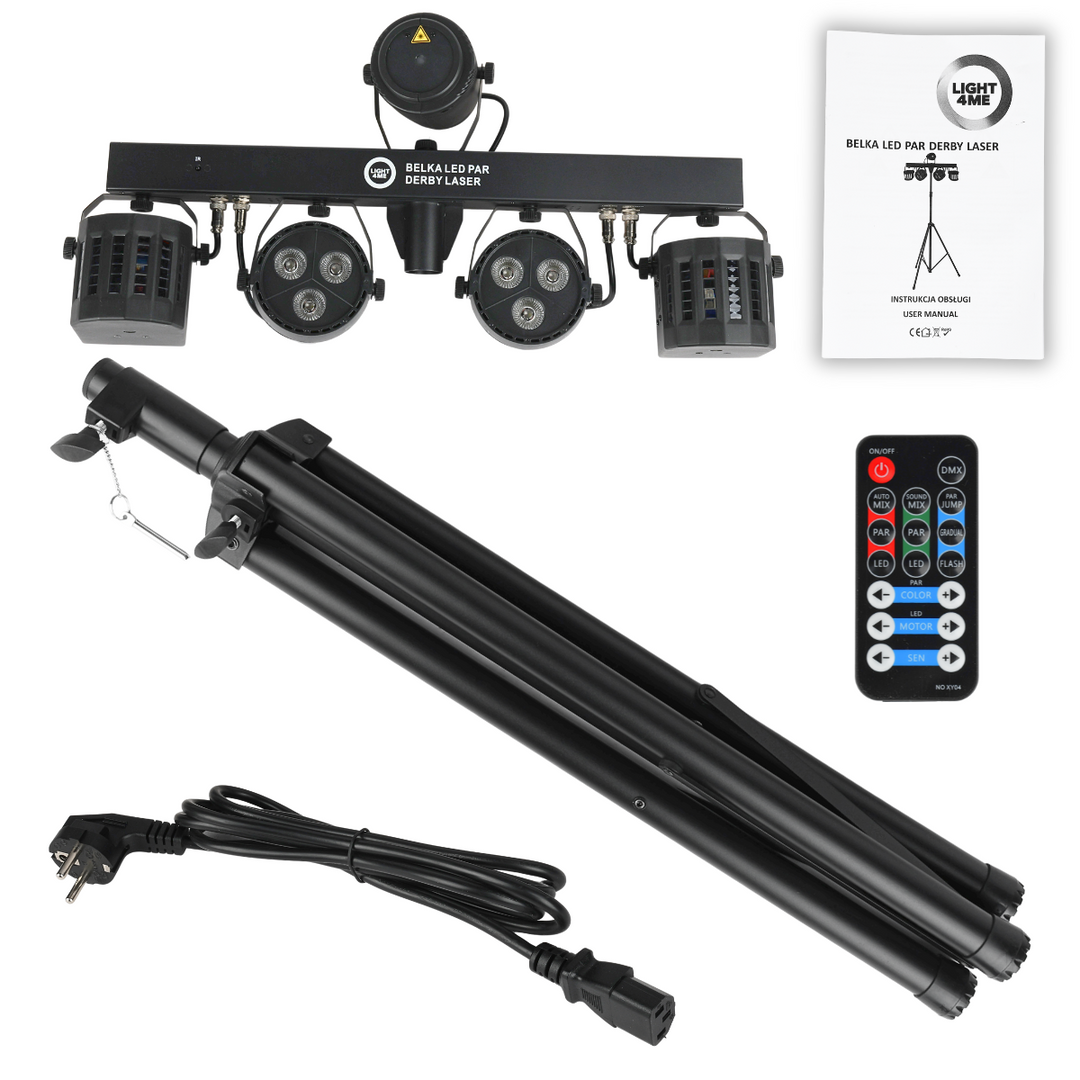 Light4Me T-Bar LED Par Derby Laser MultiBar