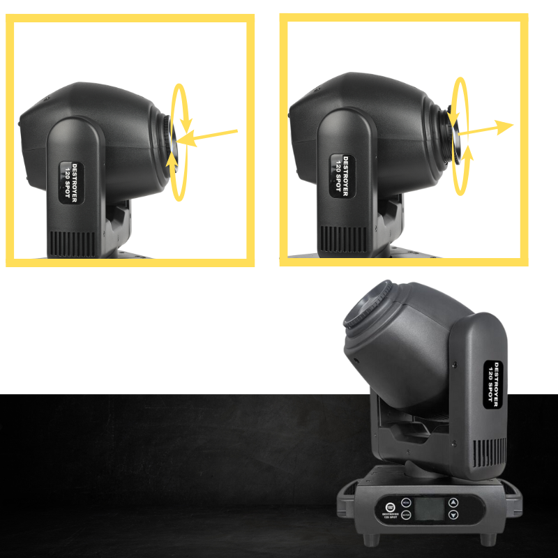 Light4Me Destroyer 120W Spot Moving Head LED